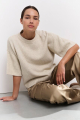 YAYA Round neck sweater with rib sl