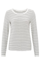 YAYA Striped long sleeve top with c