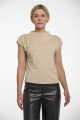 Rino en Pelle High neck top with pleating details