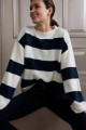 YAYA Oversized block stripe sweater