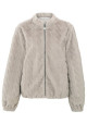 YAYA Short faux fur jacket with tex