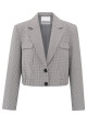 YAYA Woven checked short blazer jac